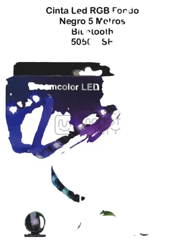..cinta Led Rgb Fondo Negro 5 Metros Ref: 5050usb