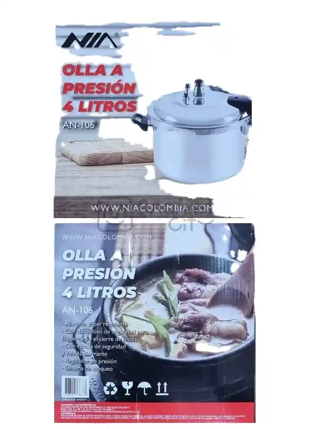 Olla Presion Nia 4 Litros Ref: An-106ollas