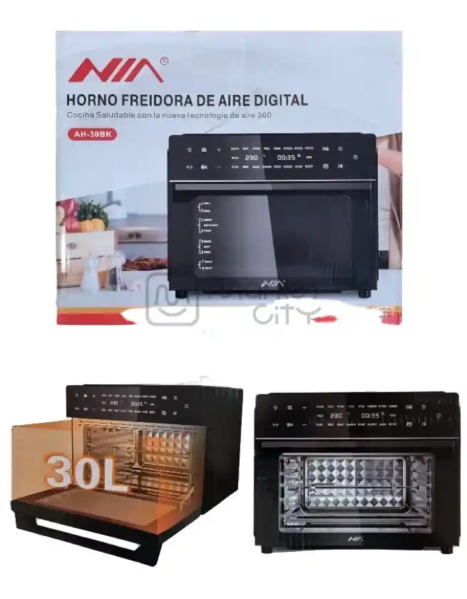 Horno Freidor Digital Nia 30 Litros Ref: Ah-30bkfreidoras