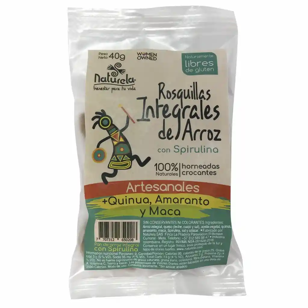 Naturela Rosquillas Integral de Arroz con Quinoa y Amaranto