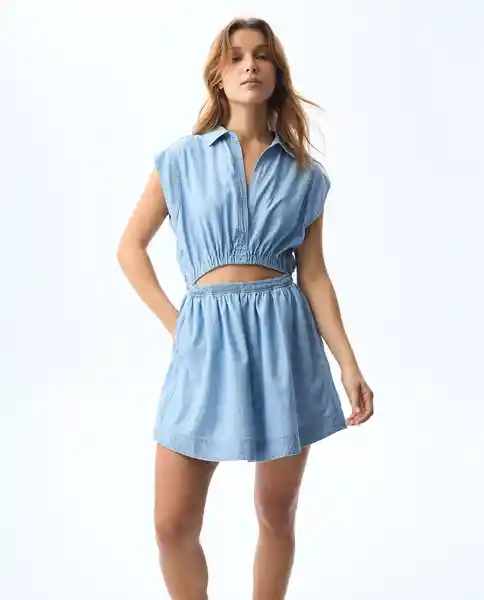 Vestido Mujer Azul Talla M 371G001_AZU114604 Americanino
