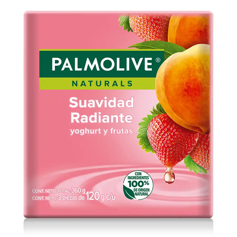 Palmolive Jabón de Tocador Suavidad Radiante de Yoghurt y Frutas