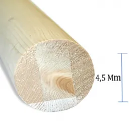 Palo de Balso Madera Redondo de 4.5 mm