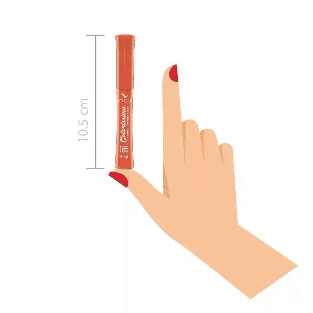 Vogue Labial Colorissimo Mate Waterproof Color Naranja