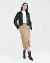 Falda Cargo Midi Femenino Café Quemado Claro Talla 5 Chevignon