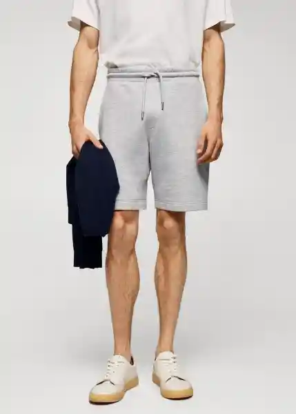 Short Funchal Gris Claro Vigoré Talla S Hombre Mango