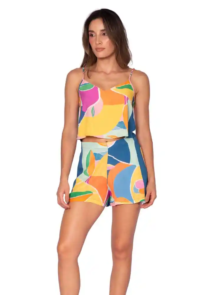 Short Estampado S-multicolo