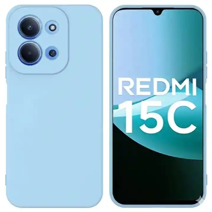 Silicon Case Redmi 15c Azul Clarito