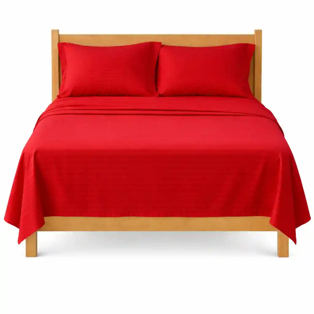 Juego De Sabanas Semidole Roja