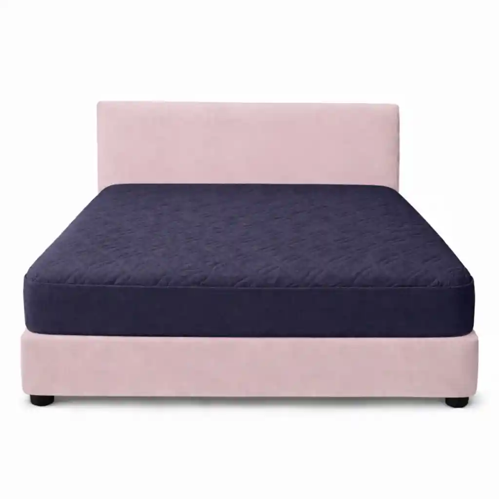 Protector Colchon Doble Acolchado Azul 140x190cm