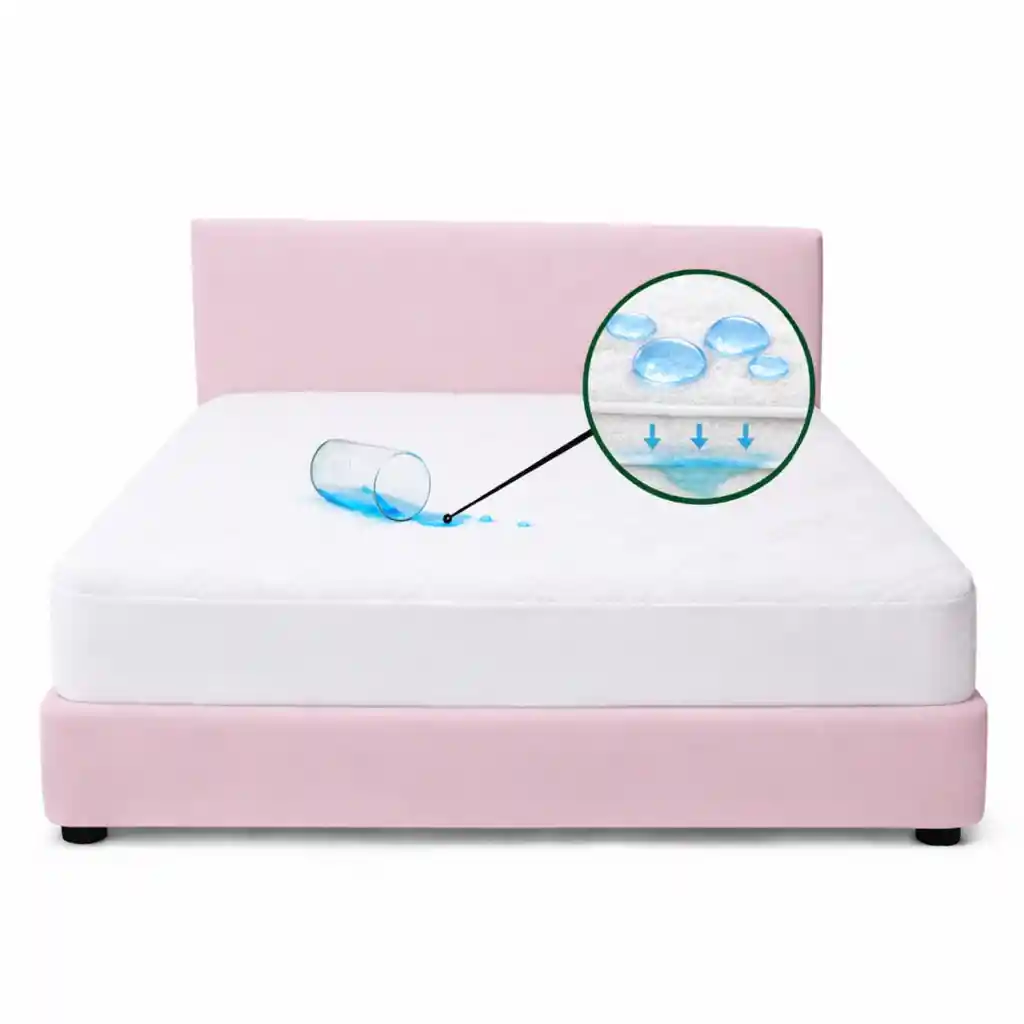 Protector Colchon Doble Antifluido Blanco 140x190cm