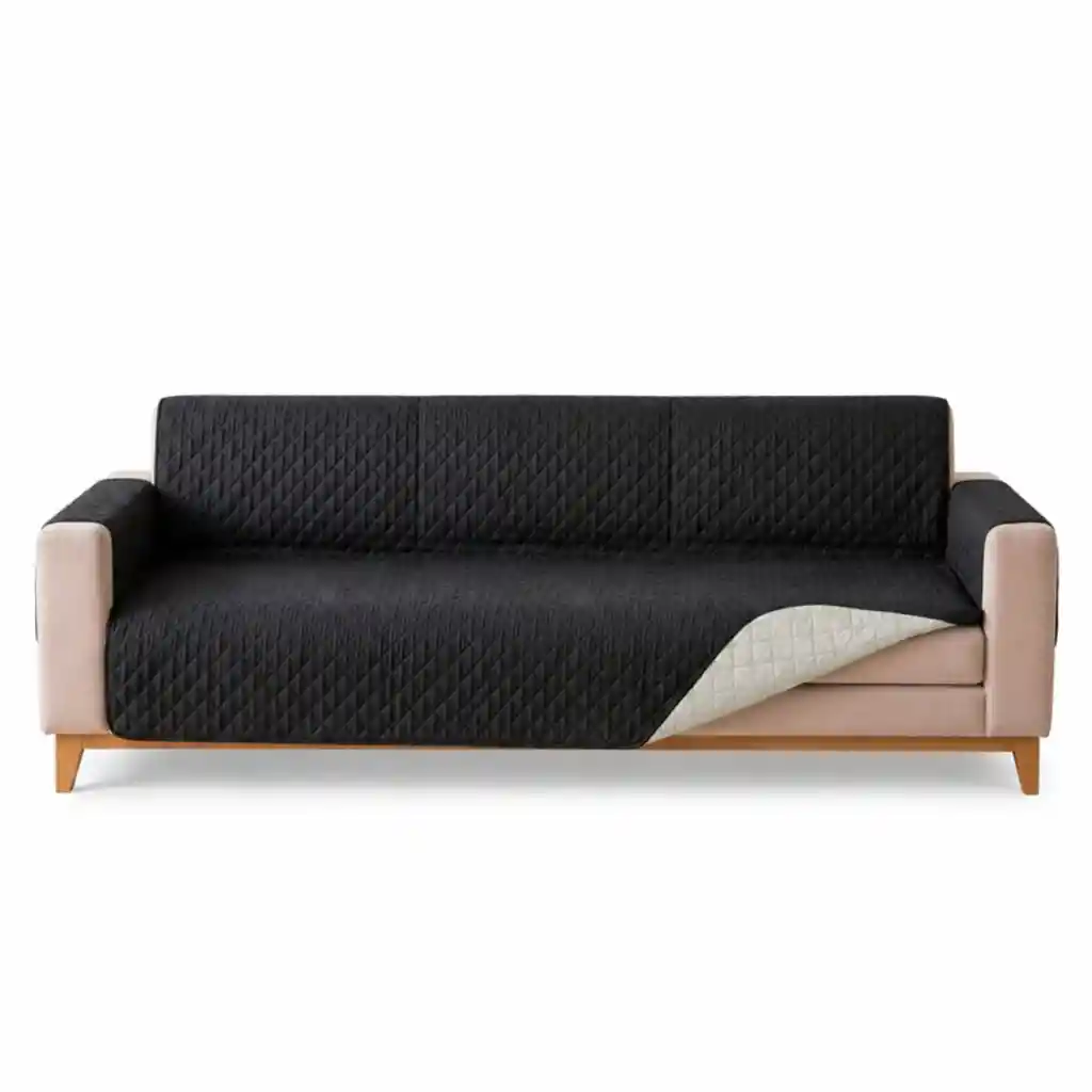 Protector Sofa 3 Puestos Negro Gris