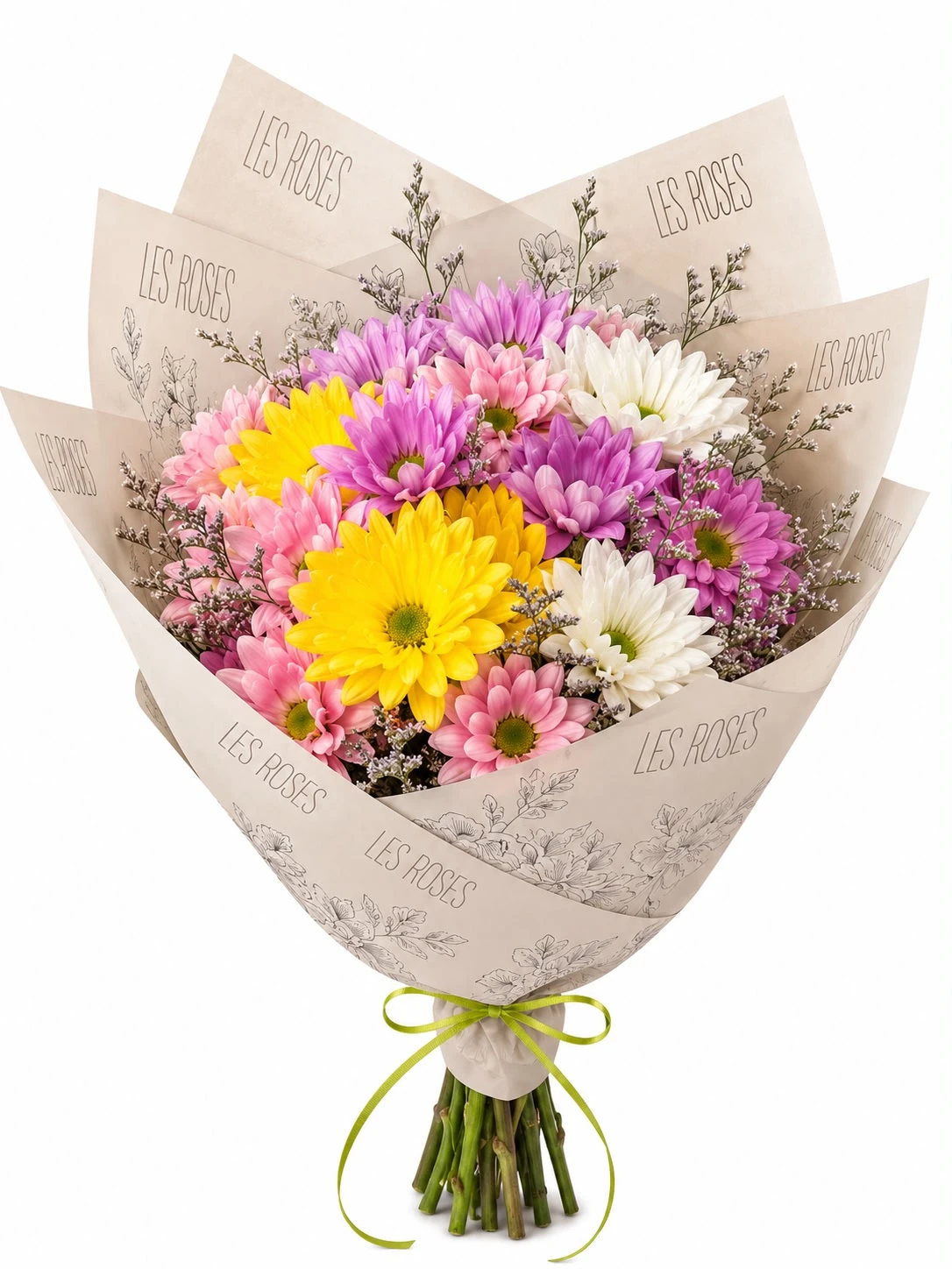 Ramo De Margaritas Surtidas X7 – Para Tu Hogar — Celebraciones. Arreglo floral de Flores Les Roses con envío a domicilio en Bogotá.