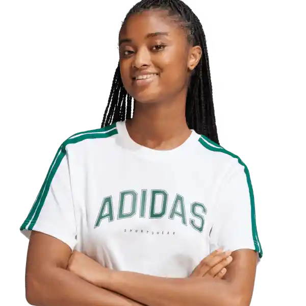 Adidas Camiseta L Softs Manga Corta Mujer Blanco Talla M
