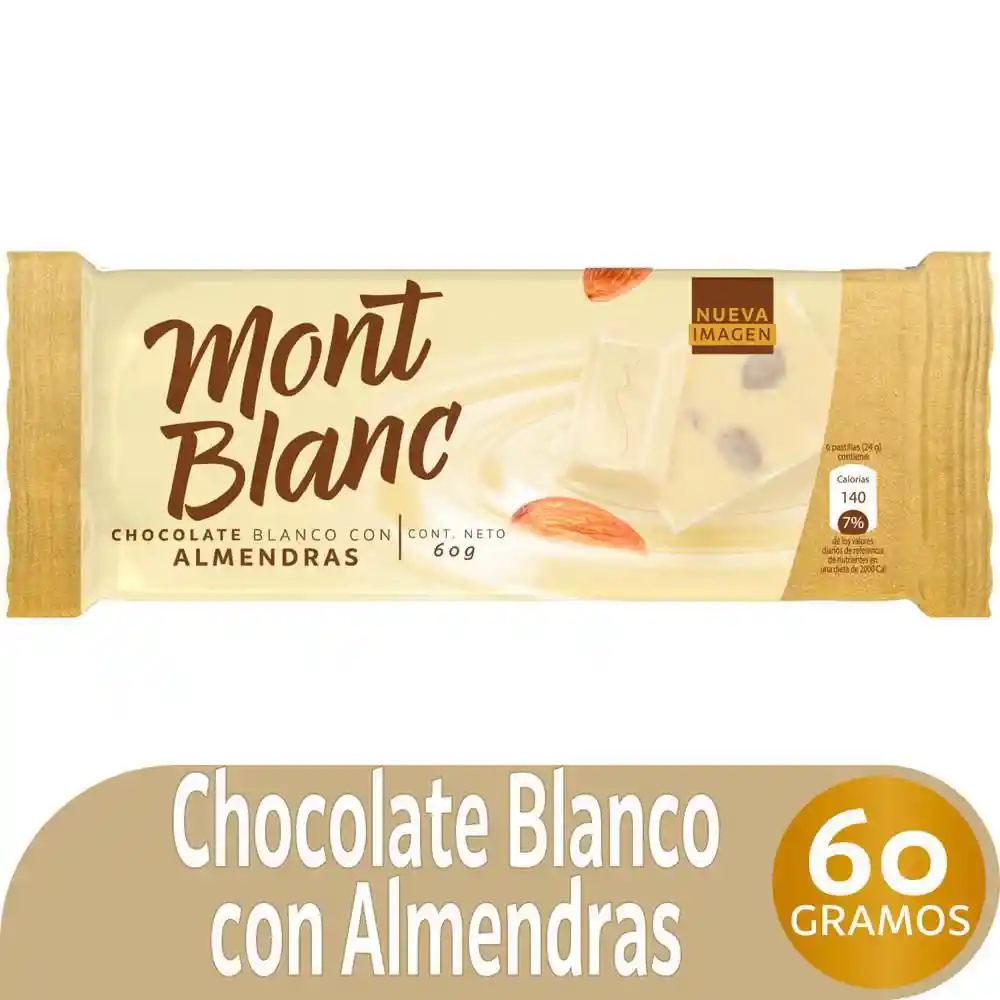 Mont Blanc Chocolate Blanco con Almendras 