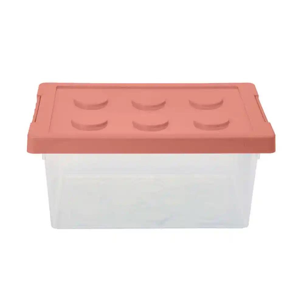 Caja Plástica Infantil Bloque Naranja