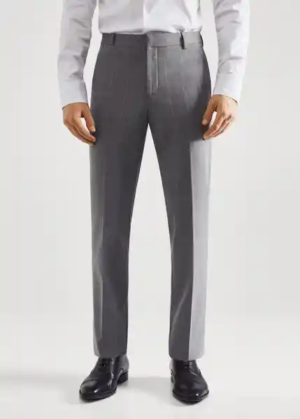 Pantalón Paulo Gris Talla 36 Hombre Mango