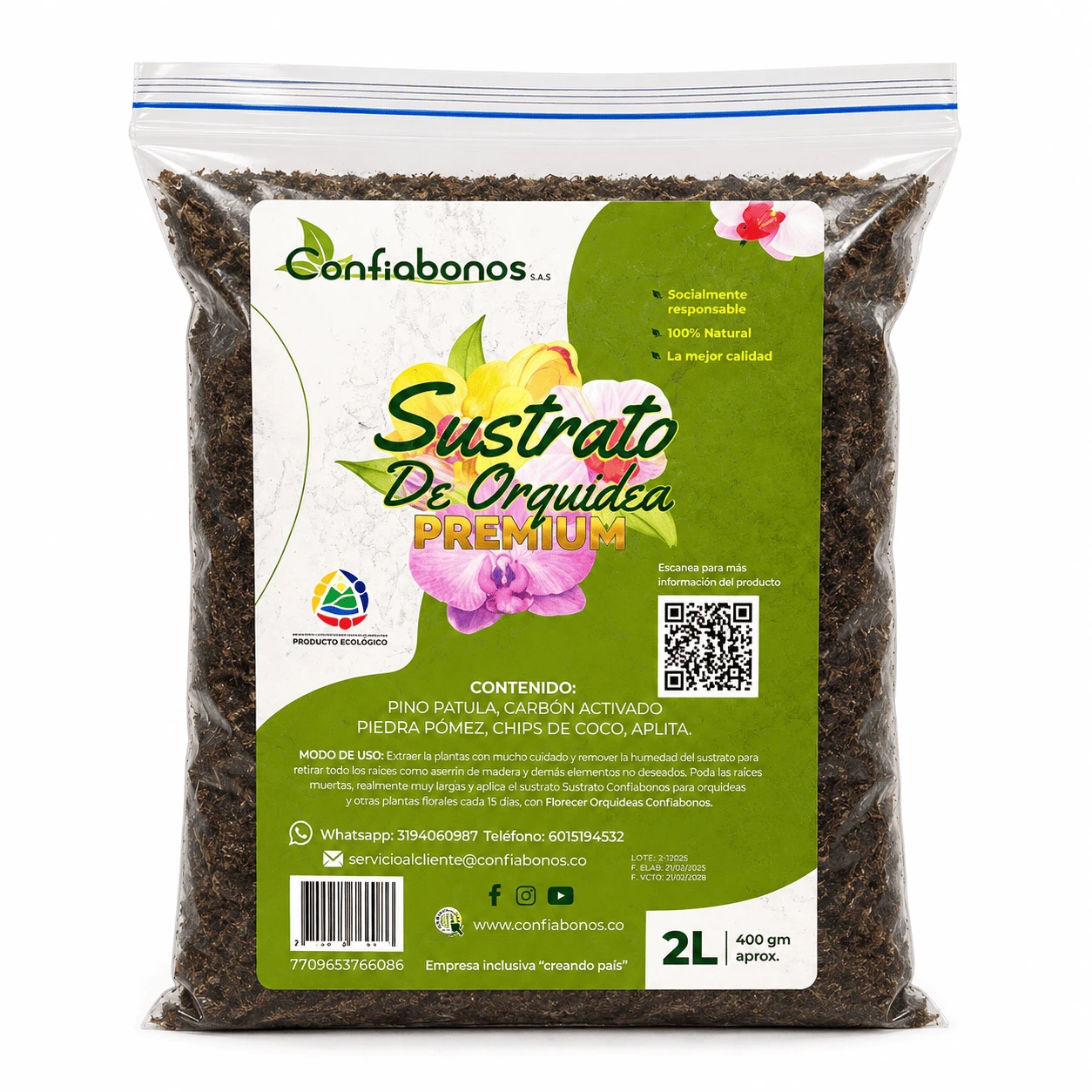 Sustrato De Coco Para Orquídeas