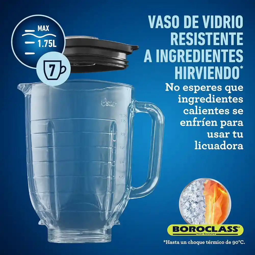 Osterizer Licuadora Max 1 Velocidad + Pulso Plata