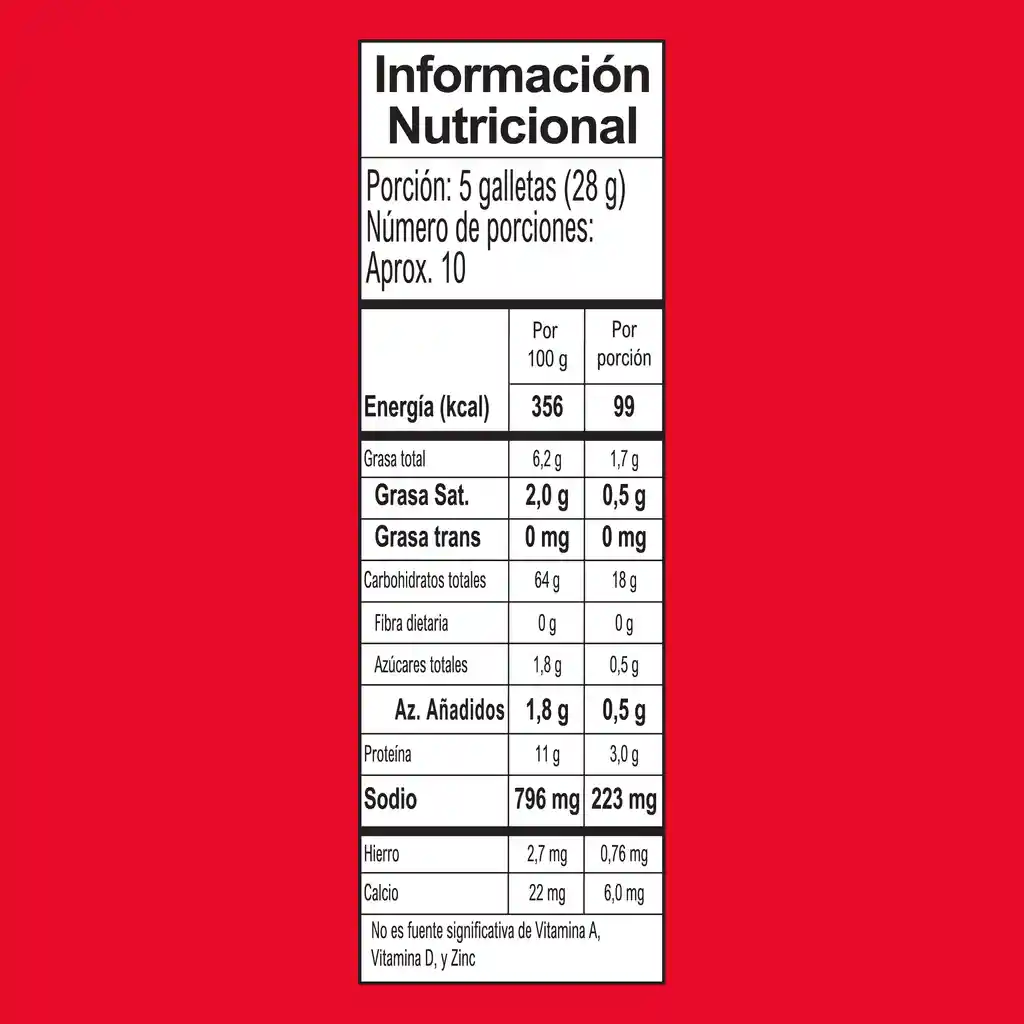 Galletas SALTINAS Original 3 tacos x 270g