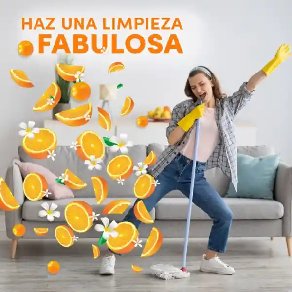 Limpia Pisos Fabuloso Energía Naranja 1L