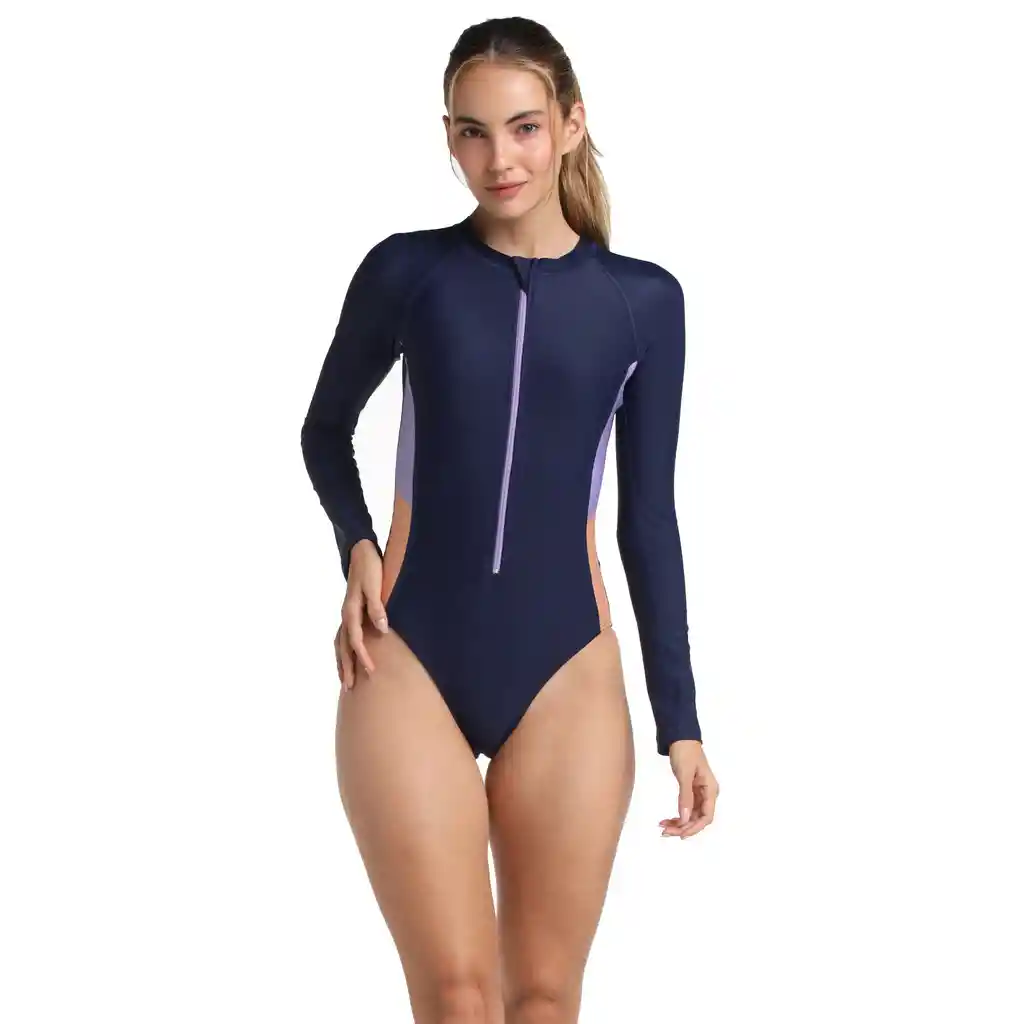 Vestido de Baño Manga Larga Sun Vitality Mujer Azul-32