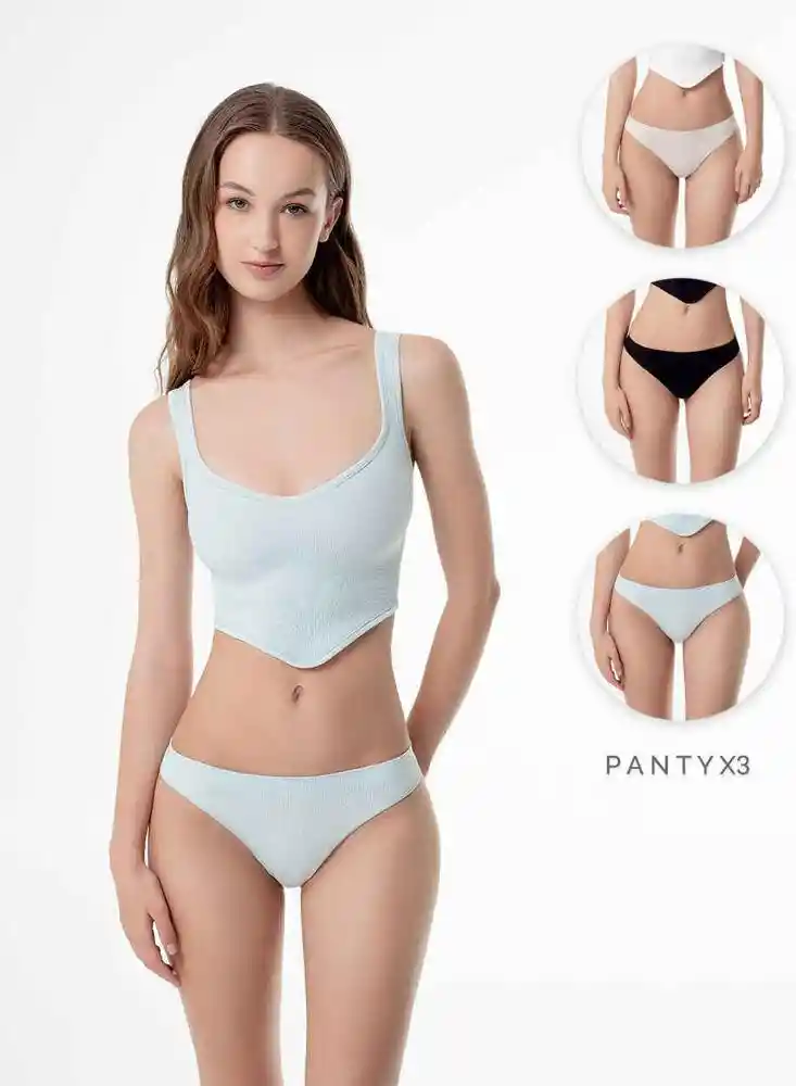 Panty Paq Brasilera Mujer L-surtido