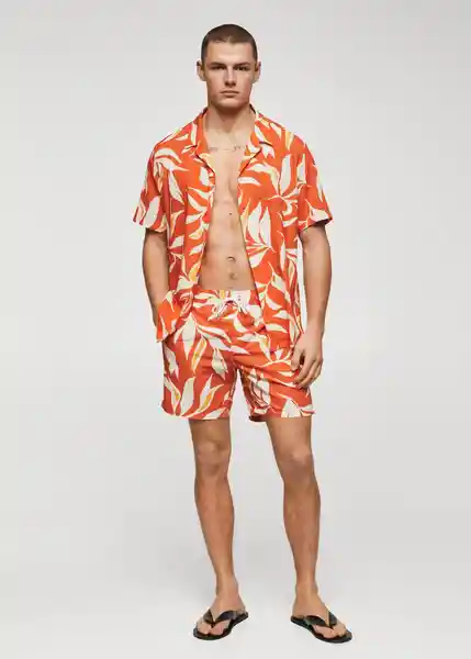 Traje del Bañador Pau Naranja Talla S Hombre Mango