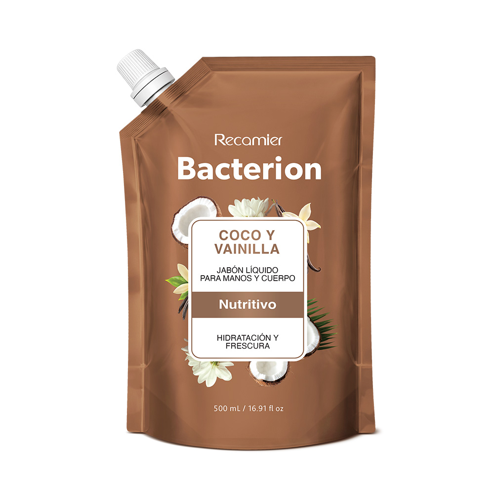 Jabon Bacterion Liquido Vainilla Y Coco Doypack X 500 Ml