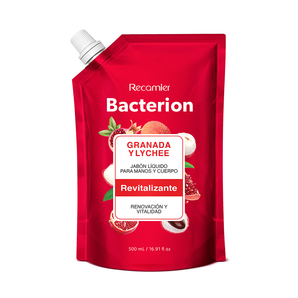 Jabon Bacterion Liquido Granada Y Lychee Doypack X 500 Ml