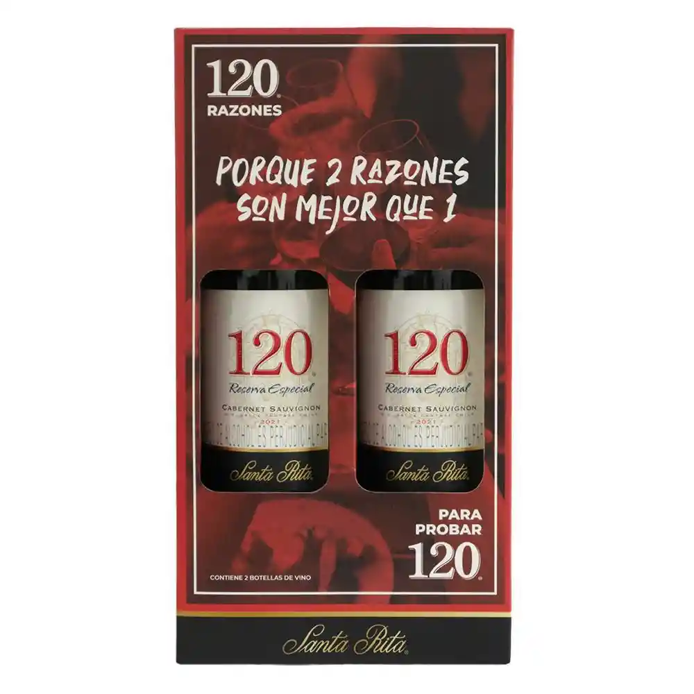 Duopack Vino Rva Esp Cabernet Sauvignon Santa Rita 120