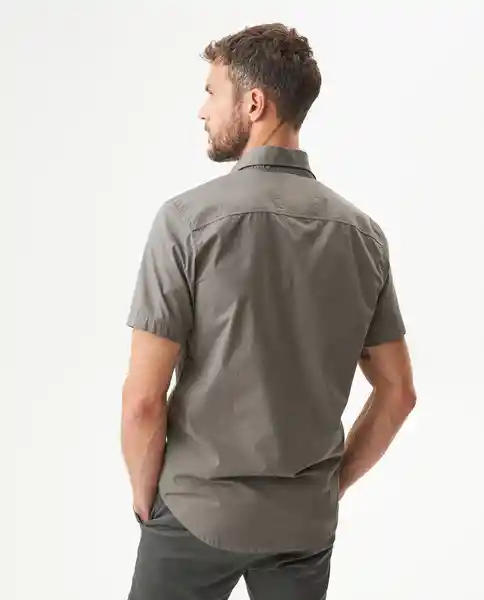 Camisa Carbón Pocket Verde Aceituna Oscuro Talla L Chevignon