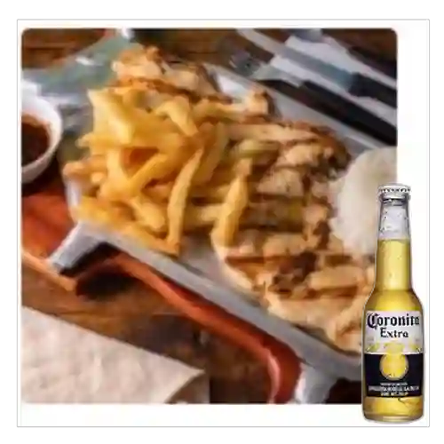 Combo Pechuga a la Parrilla + Coronita Bot. 210ml