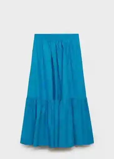 Falda Daiquiri Azul Talla 38 Mujer Mango