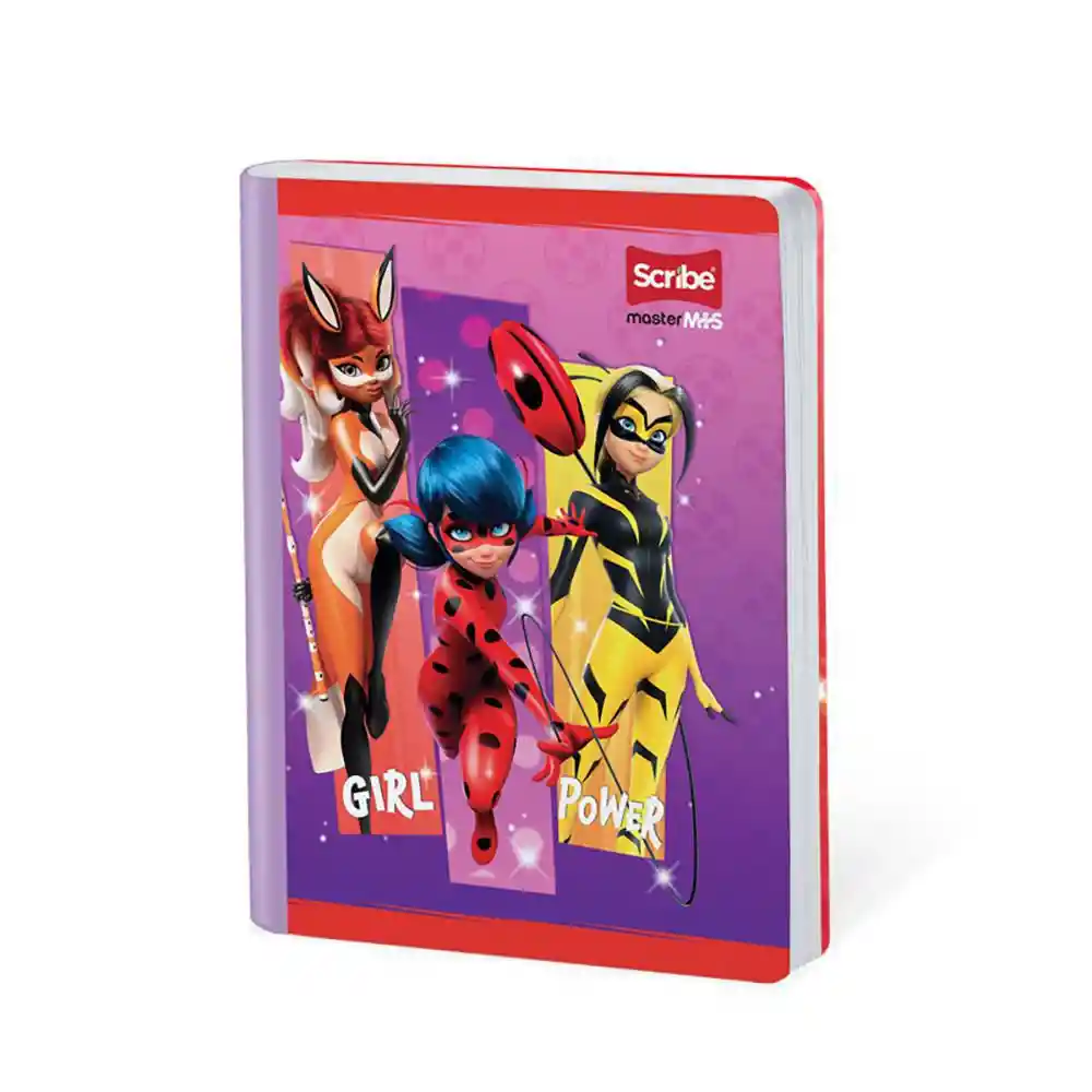 Cuaderno Ladybug+ Cuadriculado 100 Hojas Cosido Scribe