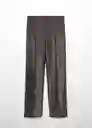 Pantalón Palax Plata Talla 44 Mujer Mango