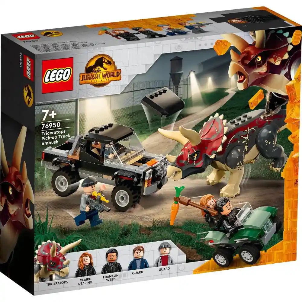 Lego 76950 Jurassic Emboscada en Furgoneta Del Triceratops