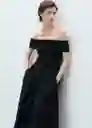 Falda Claus Negro Talla 38 Mujer Mango