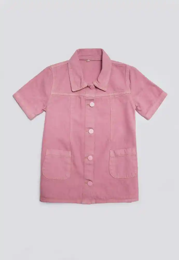 Vestido Manga Corta 12/18mese-rosado