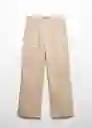 Pantalón Suki Arena Talla L Mujer Mango