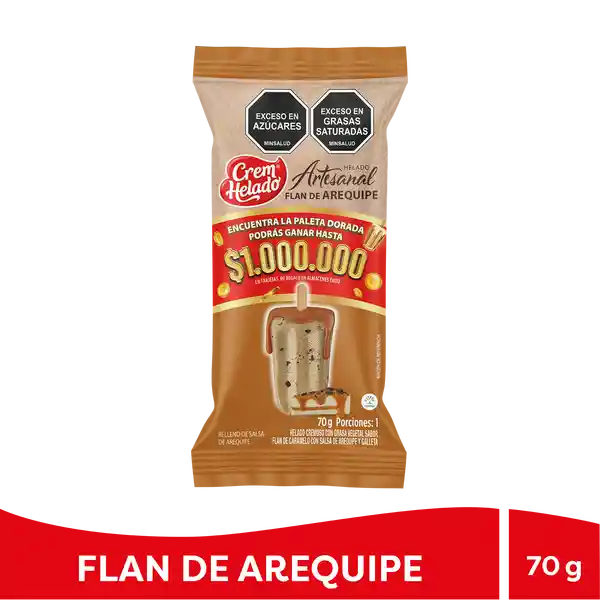 Crem Helado Artesanal Flan Arequipe 70 g