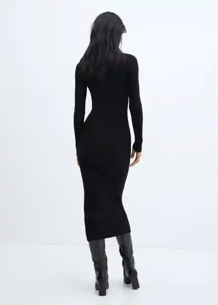 Vestido Goletac Negro Talla S Mujer Mango