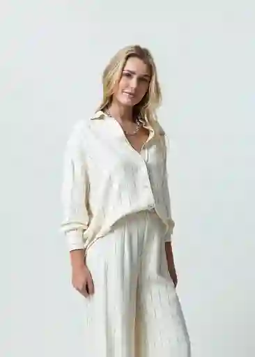 Camisa Jana Mujer Crudo Marfil Claro T M 012G308 Naf Naf