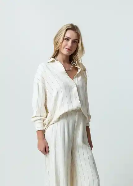 Camisa Jana Mujer Crudo Marfil Claro T M 012G308 Naf Naf