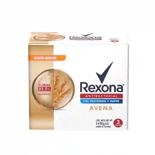 Rexona Jabón Antibacterial Avena