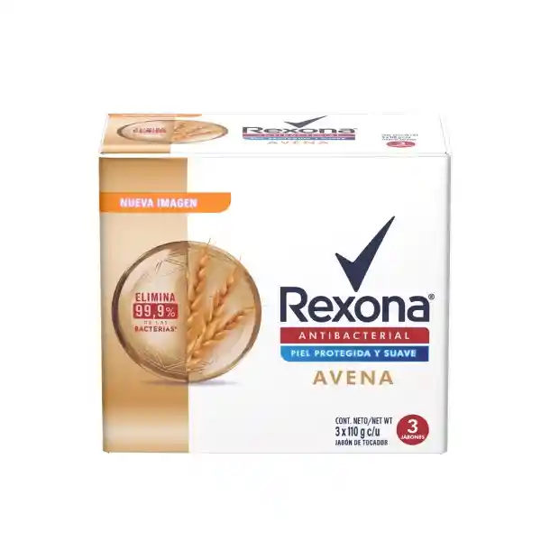 Rexona Jabón Antibacterial Avena