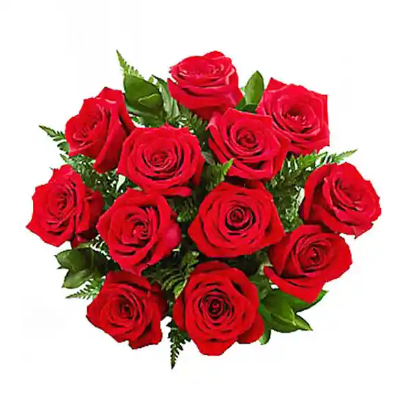Arreglo Floral 12 Rosas Rojas Amor en Jarrón