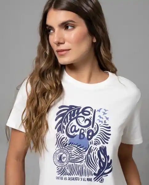 Camiseta Mujer Crudo Talla S 202G003 Rifle