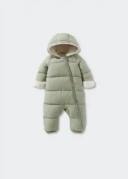 Anorak Teddyl3 Verde Pastel Talla 66 Niños Mango