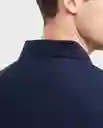 Camiseta Polo 3D Neck Vein Azul Dark Ultra Oscuro L Chevignon